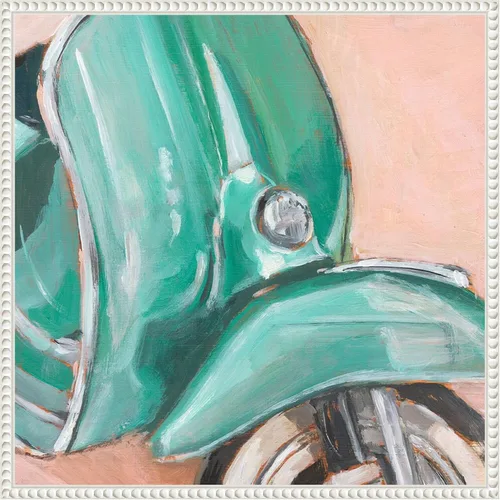 Vista 13 de Amanti Art Framed Canvas Wall Art 16x16 Retro Scooter IV by Ethan Harper, Framed Wall Art Canvas, Transportation Artwork, Traditional Decor, Small