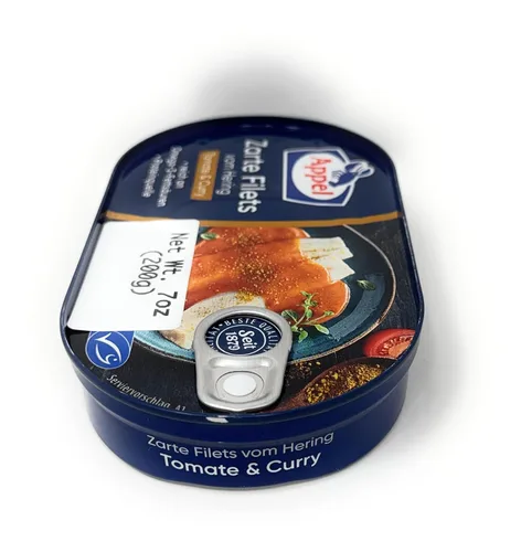 Vista 5 de Appel Filetes de Arenque en Salsa de Tomate y Curry - 7.05 oz