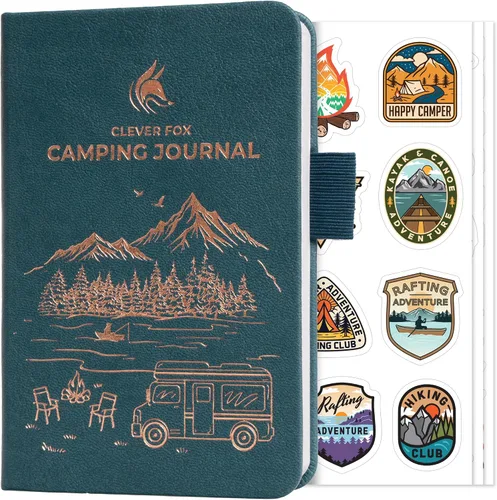 Vista 15 de Clever Fox CF Camping Journal (Amber Yellow, Pocket (3.7'' x 5.6''))
