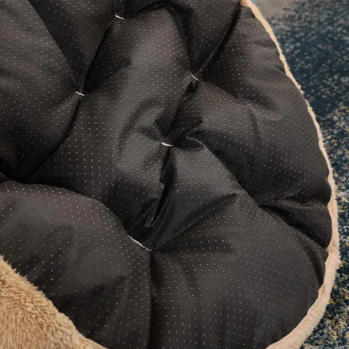Vista 4 de Linda cama para perros y gatos con diseño de oso abrazo, camas de felpa para mascotas, camas cálidas y suaves para perros con funda extraíble