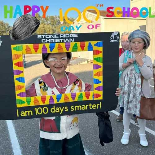 Vista 5 de Joizomou Disfraz de anciana para niños, niñas y mujeres, peluca de anciana, disfraz de abuelita para ancianos, disfraz de 100 días de escuela