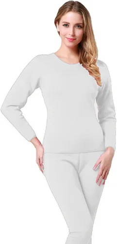 Vista 4 de 9M - Conjunto de ropa interior térmica con forro polar ultrasuave para mujer