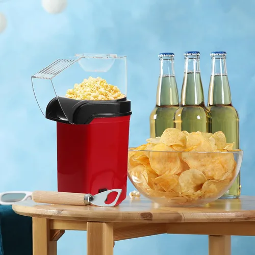 Vista 5 de Yardwe Mini máquina eléctrica para hacer palomitas de maíz de aire caliente, compacta, automática, para uso doméstico con enchufe de EE. UU., 110 V