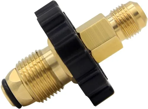 Vista 7 de Adaptador de montaje de gas propano POL de nariz suave Hooshing con lengüeta de manguera de 1/4