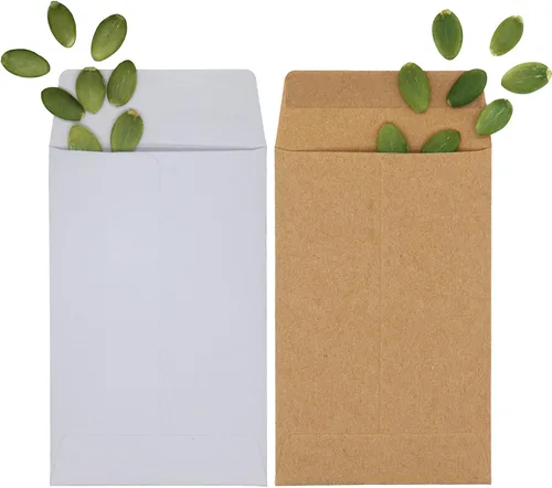 Vista 8 de Sobres autoadhesivos para monedas pequeñas, paquete de sobres de semillas de papel para guardar llaves, almacenamiento de llaves, piezas pequeñas 50