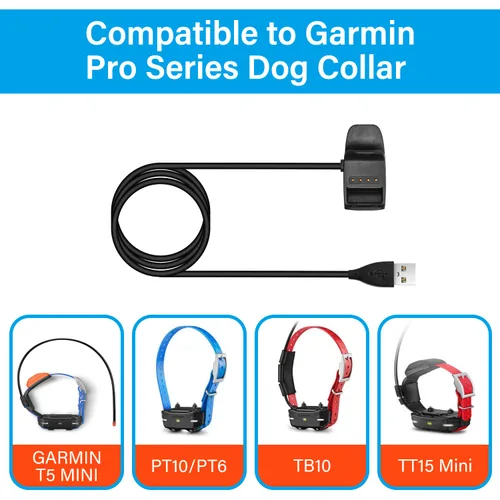 Vista 4 de Reemplazo Garmin TT15Mini cargador de clip de carga TB10 PT10 PT6 Negro