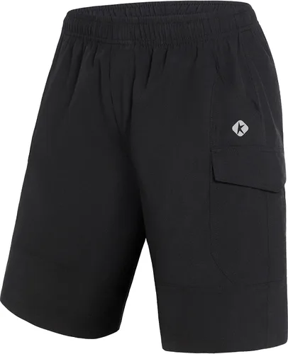Vista 4 de Pantalones cortos de ciclismo para hombre, con acolchado 3D, para bicicleta y ciclismo, ligeros, holgados, para hombre