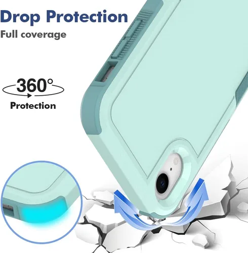 Vista 232 de Jeylly Funda para iPhone SE/Funda para iPhone 5S, Exterior de Plástico Duro que Absorbe Golpes + Interior de Silicona de Goma Defensor contra