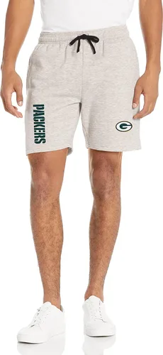 Vista 20 de FOCO NFL Mens NFL Team Logo Gray Wordmark Fleece Shorts