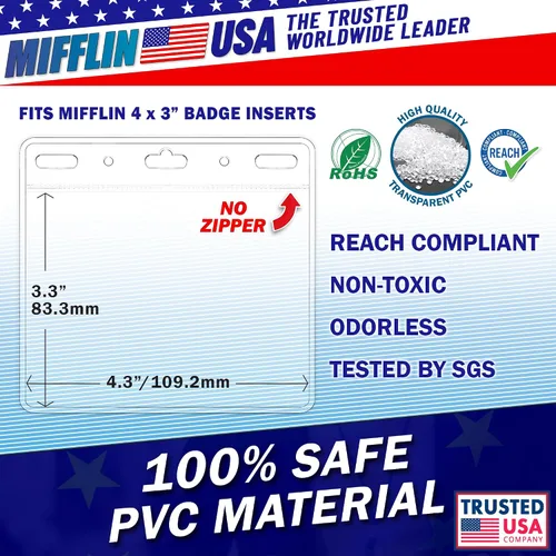 Vista 3 de Protector de tarjeta de Estados Unidos (4 x 3 pulgadas, transparente, paquete de 10 unidades a granel) carga rápida horizontal sin cremallera