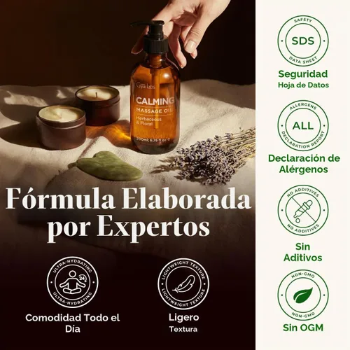 Vista 8 de Gya Labs - Aceite de masaje calmante de lavanda y manzanilla para terapia