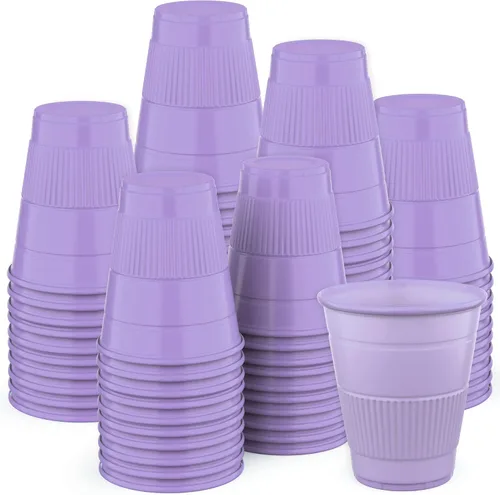 Vista 13 de Vasos desechables Paquete de 500 Vasos de baño de plástico azules de 5 onzas, perfectos para medicina, agua, enjuague, enjuague bucal, fiestas
