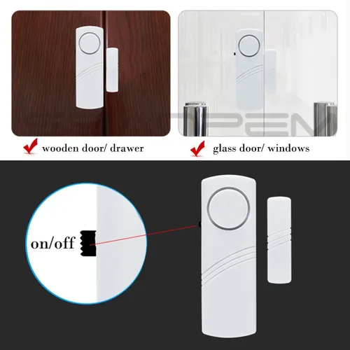 Vista 3 de Sistema de alarma de seguridad para el hogar, kit de bricolaje, sensor magnético, protector de guardián, alarma antirrobo de seguridad de vibración