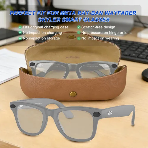 Vista 7 de Paquete de 6 fundas de privacidad con luz LED para lentes inteligentes Ray-Ban Meta Gen 2, cubierta giratoria de bloqueo de cámara compatible