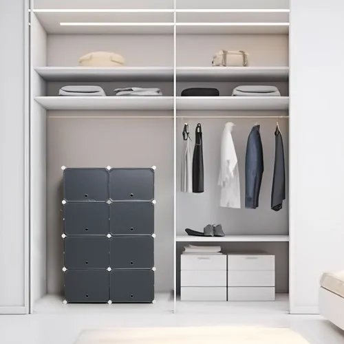 Vista 8 de Zapatero Modular Portátil InnovaGoods Gris