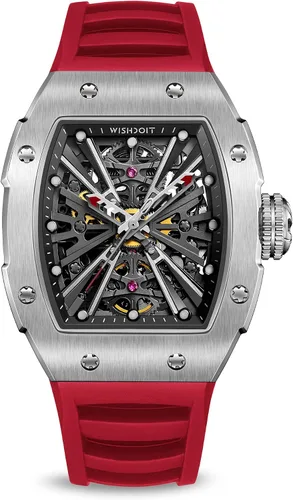 Vista 2 de WISHDOIT Mecánico automático Tonneau - Reloj de pulsera para hombre