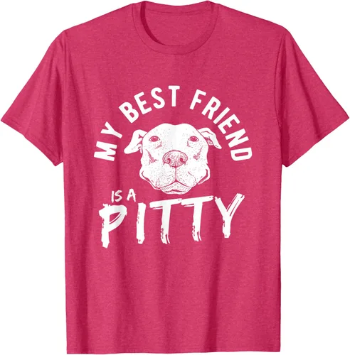 Vista 29 de My Best Friend Is A Pitty Pitties Pitbull - Camiseta Negro