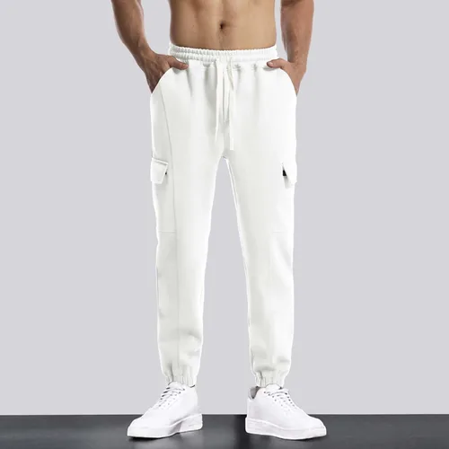 Vista 3 de GIERIDUC Men's Jogger Sweatpants Lightweight Skinny Corduroy Pants for Men Mens Joggers for Tall Guys Mens Orange Dress Pants