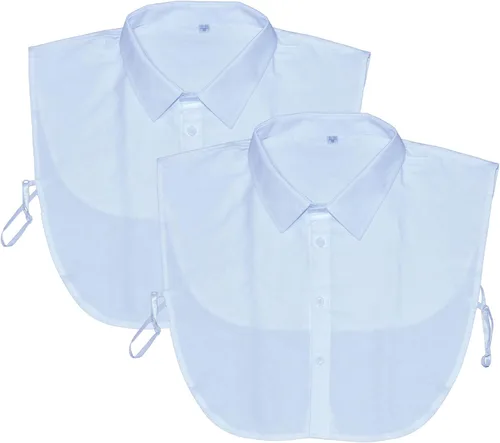 Vista 12 de YIZHONG Camisa de imitación con cuello desmontable Dickie Collars para mujeres y hombres