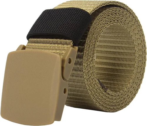 Vista 8 de Cinturón táctico de nylon para hombre con hebilla plástica