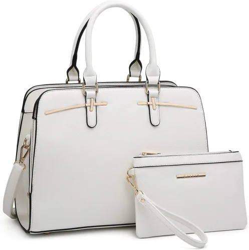 Vista 25 de Dasein - Juego de bolso y monedero para mujer, set de 2 piezas con 3 compartimentos, bolso con asa superior y correa para el hombro