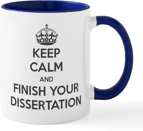 Vista 7 de CafePress Taza de café de cerámica con texto en inglés «Keep Calm And Finish Your Dissertation», de 11 oz (11.0 fl oz)