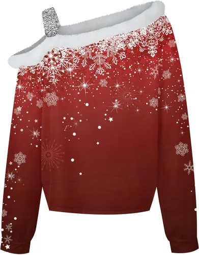 Vista 3 de Sudaderas con capucha de manga larga para mujer, con hombros descubiertos, estilo casual, para otoño, 2023