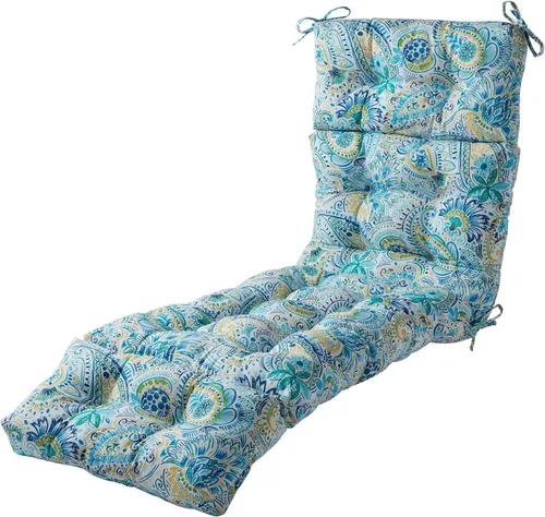 Vista 23 de Greendale Home Fashions Cojín para tumbona exterior de 72 x 22 pulgadas, Adobe Stripe