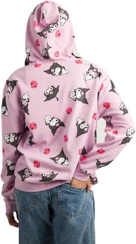 Vista 5 de Bioworld Kuromi AOP Print - Sudadera con capucha y cremallera para adulto