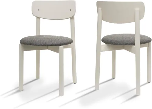 Vista 7 de Juego de 6 sillas de comedor de madera tapizadas modernas de mediados de siglo para muebles de habitación con diseño ergonómico duradero prémium