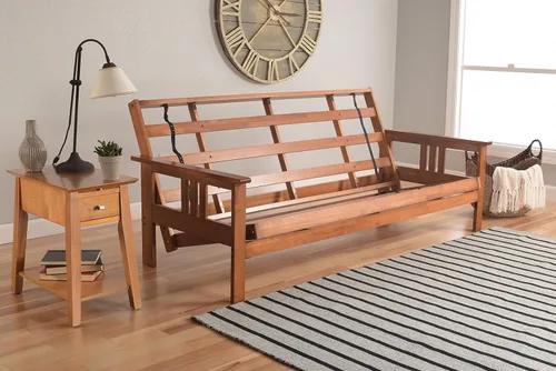 Vista 16 de Kodiak Futons Monterey - Marco de futón con cajones, incluido, color nuez Solo marco