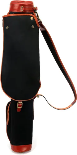Vista 2 de TOURBON Bolsas de golf para hombre y mujer con bolsillo para pelotas con cremallera (bolsa de transporte de golf de 33 pulgadas, color negro)