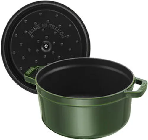 Vista 4 de Staub Cocotte redondo de 5.5 cuartos de galón, albahaca