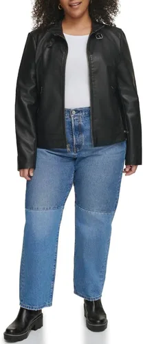 Vista 5 de Levi's Chaqueta de motocross Racer de piel sintética para mujer (estándar y plus)
