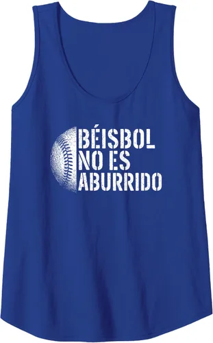 Vista 7 de Beisbol No ES Aburrido Funny Baseball Spanish Quote Tank Top