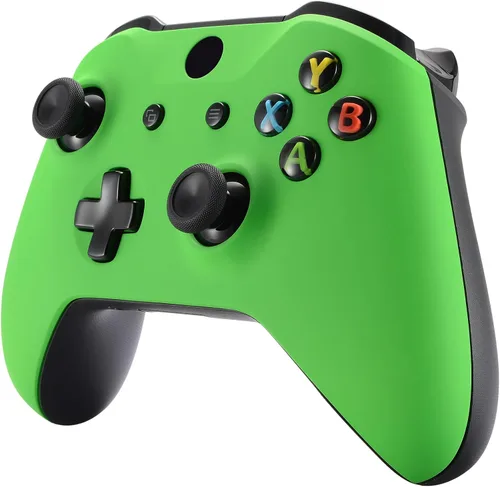 Vista 5 de eXtremeRate Green Soft Touch Front Housing Shell Case for Xbox One SX Controller, Comfortable Replacement Kit Faceplate Cover for Xbox One Wireless
