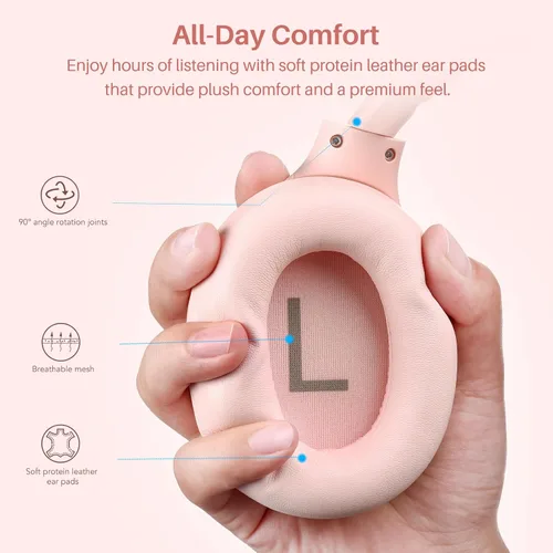 Vista 5 de TOZO Auriculares híbridos HT3 con cancelación de ruido, audio espacial AI Chat con 5 micrófonos, reloj inteligente S8 AMOLED para mujer, pantalla a
