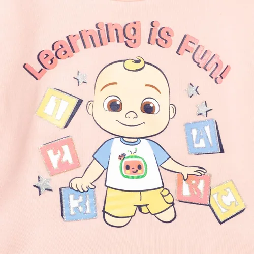 Vista 4 de CoComelon JJ - Conjunto de sudadera y pantalones de vellón para bebés y niñas pequeñas