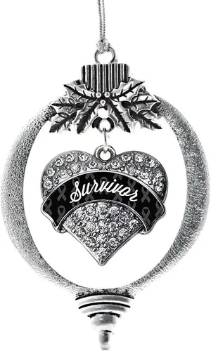 Vista 198 de Inspired Silver - Adorno con dije de hermana gemela - Adornos navideños de plata con circonitas cúbicas