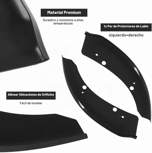 Vista 3 de Protector Divisor de Labio de Parachoques Delantero Compatible con Dodge Charger Hellcat/SRT 392 / Scat Pack/RT Scat Pack/GT/RT 2015-2021, Negro