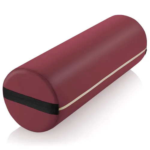Vista 8 de Saloniture Almohadilla Cilíndrica Jumbo Redonda para Mesa de Masaje - 26 x 9 Pulgadas - Negro