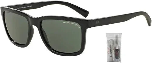 Vista 2 de Armani Exchange AX4045S - Gafas de sol rectangulares para hombre kit de cuidado de gafas de cortesía