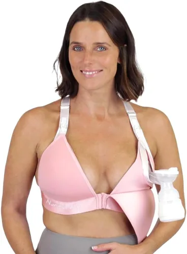 Vista 9 de Brasier de lactancia y bombeo, brasier de extractor de leche ajustable, brasier de bombeo sin alambre, manos libres, extractor de leche no incluido