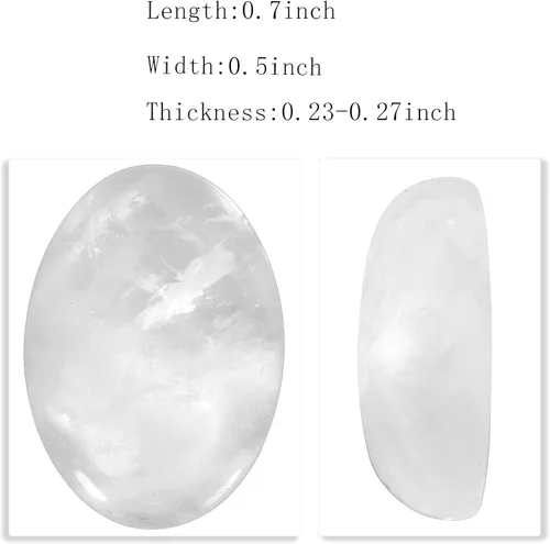 Vista 4 de Rockcloud Juego de 25 piedras rúnicas pulidas grabadas con letras del alfabeto Futhark de saúco, meditación, adivinación, cristal de roca Blanco