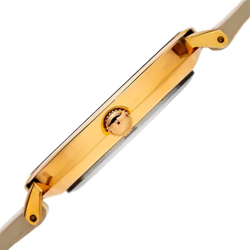Vista 3 de August Steiner Reloj de pulsera de piel de nobuk con movimiento de cuarzo para mujer, AS8187