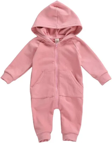 Vista 23 de FYBITBO Mameluco con capucha y cremallera para bebés, niños y niñas, mameluco de manga larga para otoño e invierno, ropa cálida
