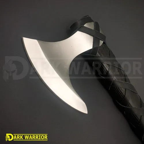 Vista 6 de [GUERRERO OSCURO] Ragnar Lothbrok Hacha vikinga Hacha vikinga de acero al carbono forjado a mano Hacha de camping Hacha Berserker Hacha, hacha