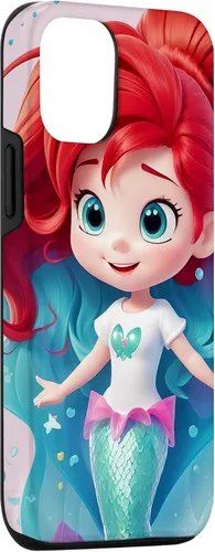 Vista 3 de Funda para iPhone 14 con diseño de sirenita