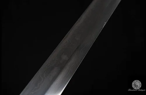 Vista 9 de GLW Espada Batalla Anillo Pommel Dao Han Espada Compuesto Patrón Doblado Hoja de Acero Sharp#0950