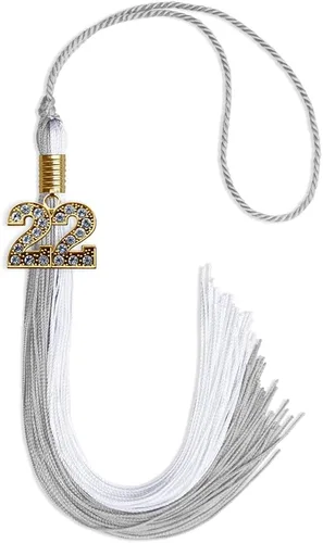 Vista 149 de Endea Graduation Borla de doble color con dije dorado (negro/oro brillante, 2022)